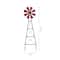 Glitzhome® 3.5ft Red Metal Wind Spinner Yard Stake